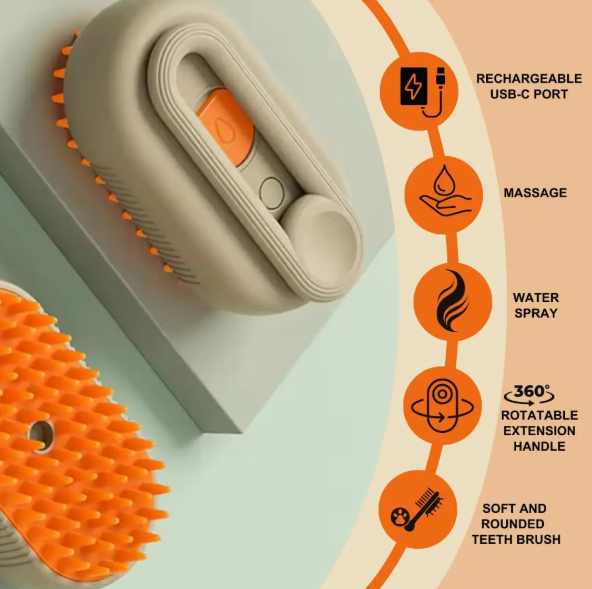 EasyGroomer™.   Electric Pet Massage Spray Brush