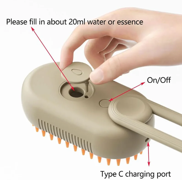 EasyGroomer™.   Electric Pet Massage Spray Brush